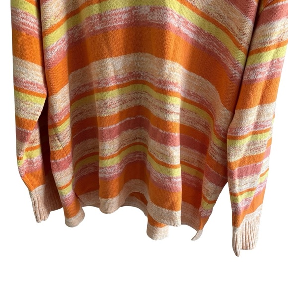 Isaac Mizrahi Live! Bridgehampton Striped Sweater with Hood Size XL Casual Cozy - Picture 3 of 16